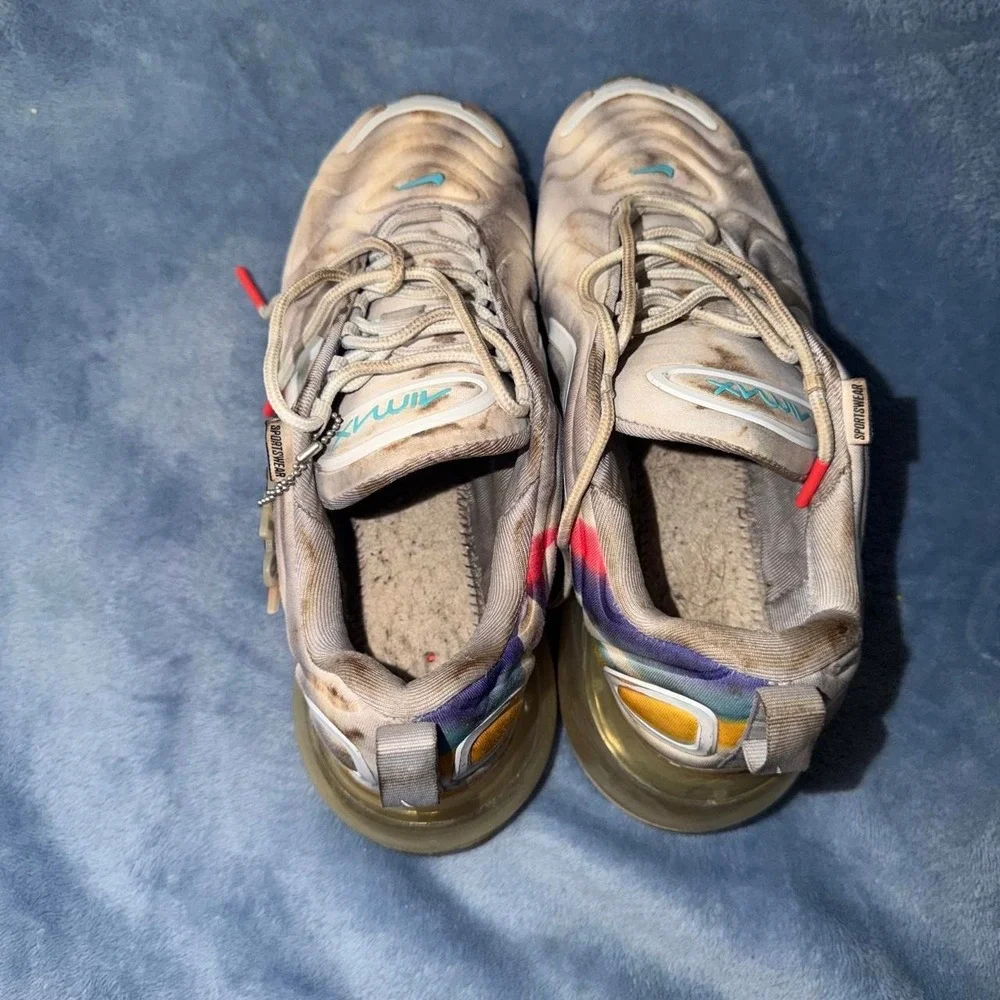 Nike Air Max 720 pride sneakers in multi & gray men size 8 no insoles